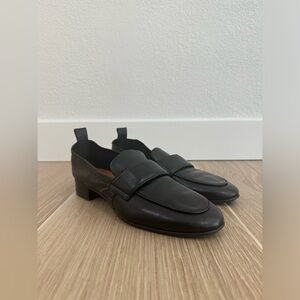 AQUATALIA Shivani Nappa Leather Loafers Black Sz 6